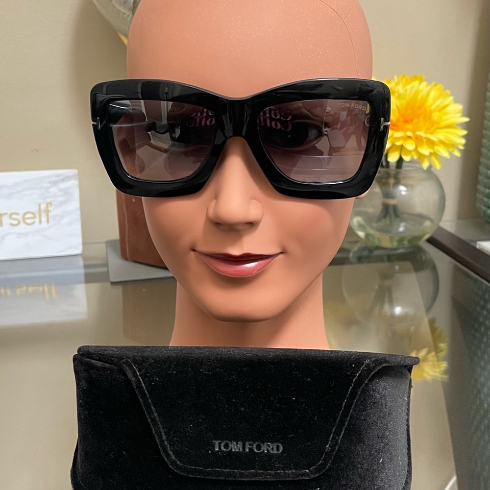 Tom Ford Hutton Oversized Black Sunglasses #sold#
